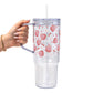 Valentine's Day Heart Cakes Glass Cup, Mug & Tumbler with Lid and Straw
