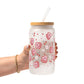Valentine's Day Heart Cakes Glass Cup, Mug & Tumbler with Lid and Straw