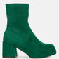 Two-Cubes Suede Platform Ankle Boots