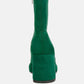 Two-Cubes Suede Platform Ankle Boots