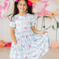 Take Me Out to the Bow Game S/S Pocket Twirl Dress