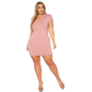 Plus Women's Basic V-Neck Mini Wrap Dress - shopatkonus