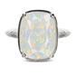 Sterling Silver Elongated Cushion Opal Cocktail Ring