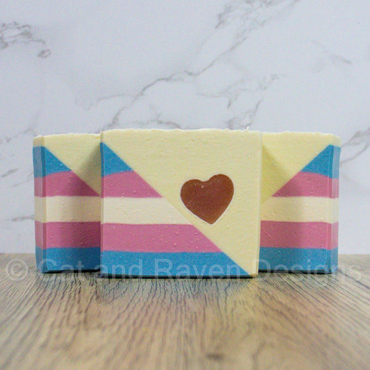 This Is Me (transgender pride flag) soap