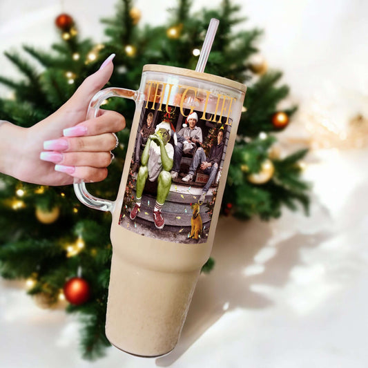 Thug Life Christmas Tumbler With Lid and Straw