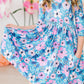 Twirling in Teal 3/4 Sleeve Pocket Twirl Dress