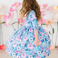 Twirling in Teal 3/4 Sleeve Pocket Twirl Dress