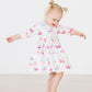 Unicorn Wish 3/4 Sleeve Pocket Twirl Dress