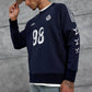 Unisex "98" Distressed Graphic Sweatshirt – Varsity Streetwear Pullover