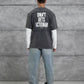 Unisex Layered Graphic T-Shirt – Distressed Boxy Long Sleeve