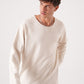 Unisex Oversized Raglan Sweatshirt - Raw Hem Detail