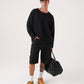 Unisex Oversized Raglan Sweatshirt - Raw Hem Detail