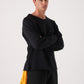 Unisex Oversized Raglan Sweatshirt - Raw Hem Detail