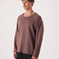 Unisex Oversized Raglan Sweatshirt - Raw Hem Detail