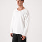 Unisex Oversized Raglan Sweatshirt - Raw Hem Detail