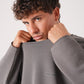 Unisex Oversized Raglan Sweatshirt - Raw Hem Detail