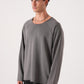 Unisex Oversized Raglan Sweatshirt - Raw Hem Detail