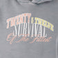 Unisex Washed Graphic Hoodie – "Survival of the Fittest" Print
