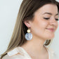 Zoey Earrings - Pearl Black Stripe