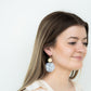 Zoey Earrings - Pearl Black Stripe
