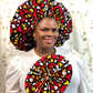 Duma Mbili 2XL Kente Silk Lined African Print Bonnet