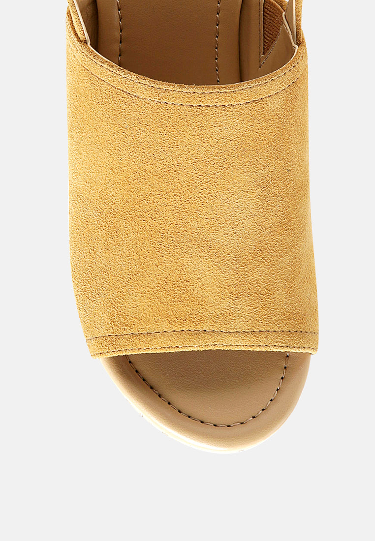 Vendela Leather Slingback Platform Sandal