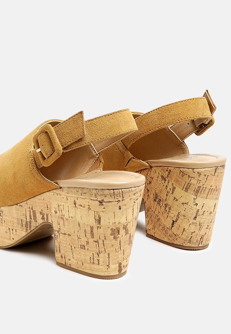 Vendela Leather Slingback Platform Sandal