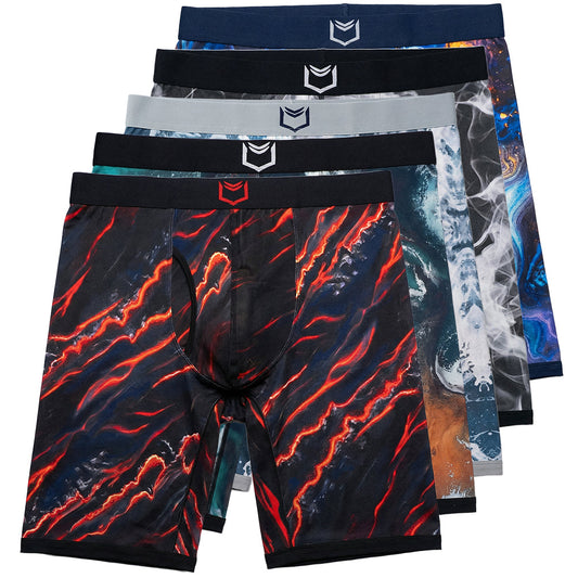 V Bamboo Elements Men's Pouch Boxer Brief 8" (5 Pack)