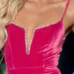 Size XS, SHANTI GOWN - PINK VELVET DRESS - FINAL SALE