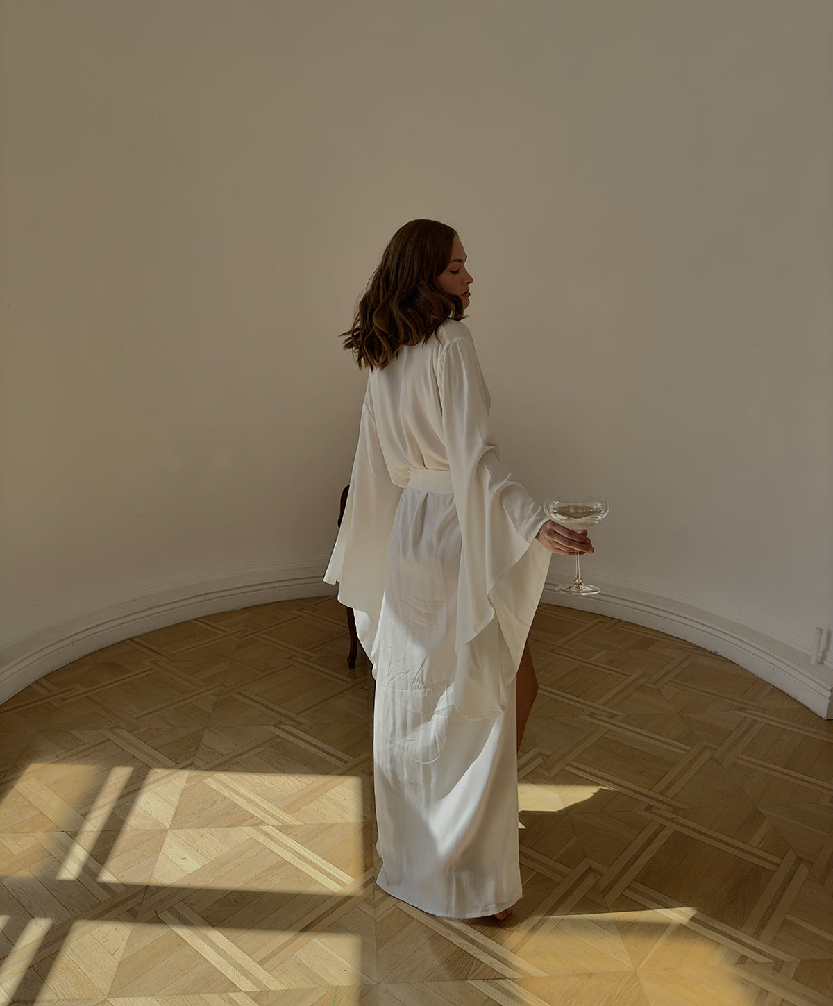 Veronica Split Side Viscose Kimono Robe