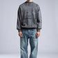 Vintage Wash Graphic Print Sweatshirt - Oversized "VOYAGE" Crewneck