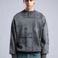 Vintage Wash Graphic Print Sweatshirt - Oversized "VOYAGE" Crewneck