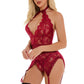 High Neck Keyhole Garter Cami