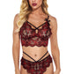 Contrast Daisy Lace Bra Set
