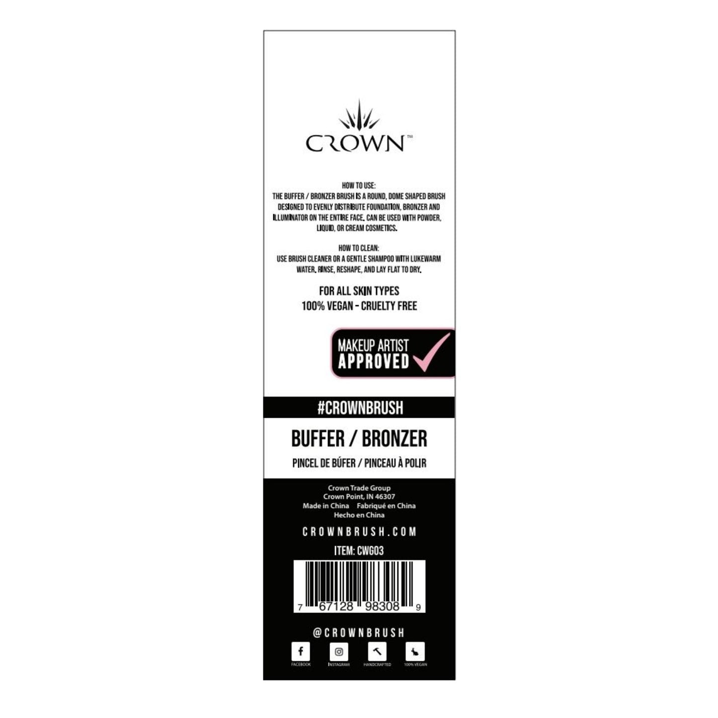 CWG03- BUFFER/BRONZER BRUSH