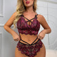 Contrast Daisy Lace Bra Set