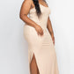 Ribbed Side Slit Long Cami Maxi Dress