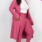 Ribbed Long Cardigan & Leggings Set