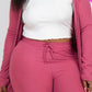 Ribbed Long Cardigan & Leggings Set