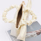 Nylon Top Handle Bag With Bow Front Clutch