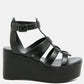 Windrush Cage Wedge Leather Sandal