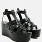 Windrush Cage Wedge Leather Sandal