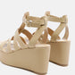 Windrush Cage Wedge Leather Sandal
