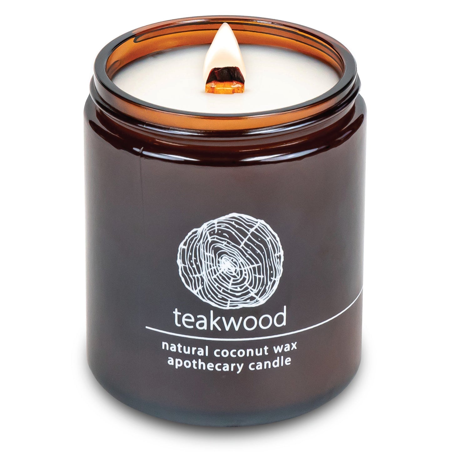 Teakwood | Wood Wick Candle with Natural Coconut Wax