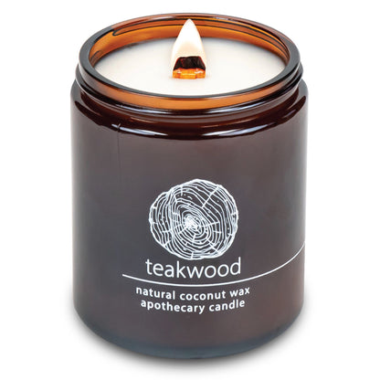 Teakwood | Wood Wick Candle with Natural Coconut Wax