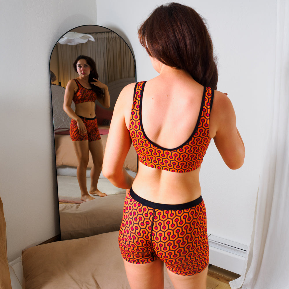 Women's Bamboo Hexagon Long Leg Boxer Brief