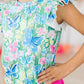 Watercolor Butterflies S/S Ruffle Tee
