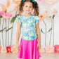 Watercolor Butterflies S/S Ruffle Tee