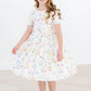 Watercolor Rainbows S/S Pocket Twirl Dress