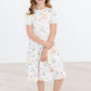 Watercolor Rainbows S/S Pocket Twirl Dress